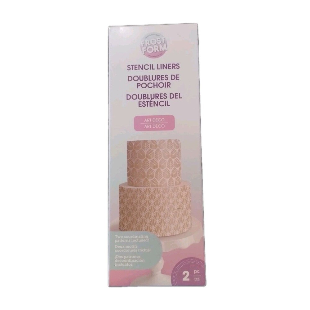 American Crafts Frost Form Stencil Liners, Art Deco, 2 Coordinating Patterns NEW